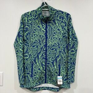 J Mclaughlin Kelsey Jacket XS NWT $158 Full Zip Catalina Stretch Blue Green Leaf